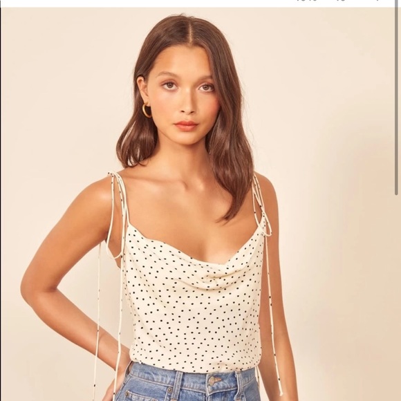 Reformation Leah Cami Polka Dot Tank - Picture 1 of 7